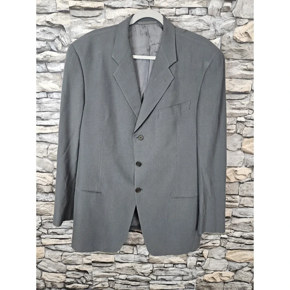 Giorgio Armani Le Collezioni Men's Grey Three Button Blazer 46R